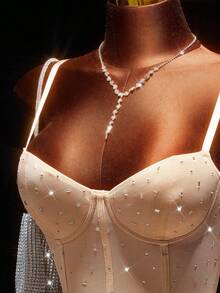 Amplova Váy suông màu nude bóng đính đá lấp lánh dành cho nữ, gợi cảm và sang trọng, thích hợp cho Giáng sinh, tiệc Halloween, mặc hàng ngày, hẹn hò, thu/đông - Nhiều màu - Xem 5