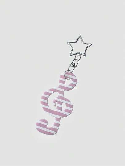 Anime Llavero, accesorio decorativo versátil con estampados de nota musical, lunares, alas y pentágrama