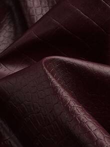 Sweetra Váy ôm sát cơ thể mini họa tiết da rắn thanh lịch gợi cảm dành cho nữ cỡ lớn có xẻ tà bên hông, thích hợp cho hộp đêm và biểu diễn - Màu Đỏ Sâu - Xem 6