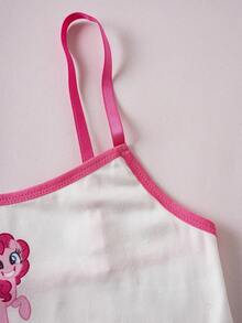 My Little Pony X SHEIN Women Comfortable Cute Cartoon Pattern Camisole Top And Panty Set