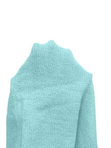 Franclia Suéter de punto con botones decorativos de unicolor, versátil y casual para otoño e invierno - Azul - Ver 6