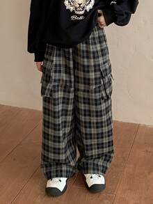 DAZY Tween Girls Woven Plaid Pants - Multicolor - View 5