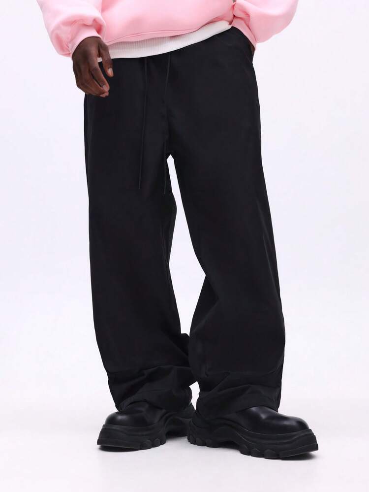 Loose Nylon Parachute Pants With Drawstring