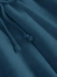 SHEIN BASICS Pantaloni casual e morbidi da donna in maglia con tasche e colore unito - Blu - Visualizzare 8