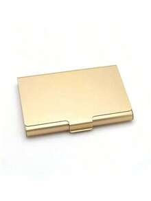 1pc Creative Business Card Box, Aluminum Alloy Business Card Box, Business Card Holder, Business Card Holder, Business Card Holder, Card Storage, Business Card Storage, Credit Card Case, Wallet, Home Storage Box, Office Supplies And Office Storage. - Multicolor - View 9