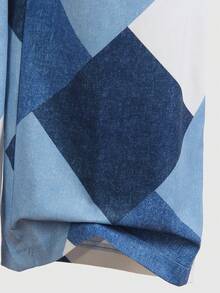 SHEIN Explorewe Streecool Tween Girl Tween Girl 宽腿牛仔裤，宽松休闲牛仔裤 - 藍色 - 查看 3