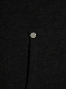 SHEIN Teen Boys' Floral Gray Double-Layer Collar Sweatshirt, Casual, Collegiate Style, Comfortable, Fashionable, Minimalist, Versatile, Soft Fabric, Suitable For Daily Wear, School, Outings, Outdoor Activities, All Seasons Plain Sweatshirt Boy Black Sweatshirt Oversized Sweatshirt Boys Sweatshirts Teen Black - Black - View 11