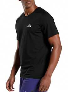 Adidas Essentiels Men's T-Shirts Black - Black - View 3