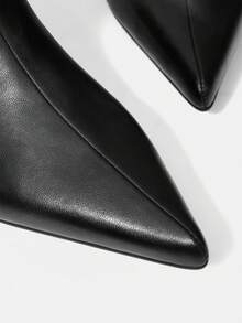 MOTF POINT TOE BUCKLE DETAIL MID-CALF BOOTS FOR CHRISTMAS - Black - View 6