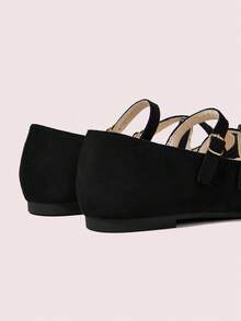 CUCCOO DOLLMOD Women's Casual Versatile Simple Flat Shoes - Black - View 9