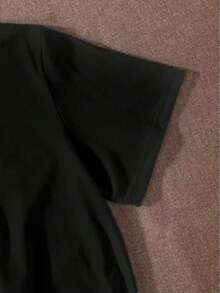 Playera para mujer estilo urbano deportivo letras impresas ciudad diseño gráfico tela suave color sólido holgada cuello redondo manga corta primavera verano diario Tshirt - Multicolor - Ver 6