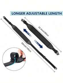 1 pezzo Cinghia tattica a 2 punti regolabile e imbottita per spalla, per caccia e tiro, design mimetico e impermeabile con snodi, attrezzatura sportiva per esterni - Multicolore - Visualizzare 3