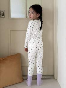 DAZY 两件套女童全印花秋季套装 - 米色 - 查看 5