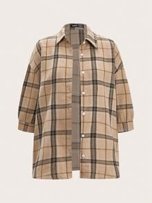 Modmama 孕妇女士休闲轻便运动夏季套装，格子衬衫 3 件/套