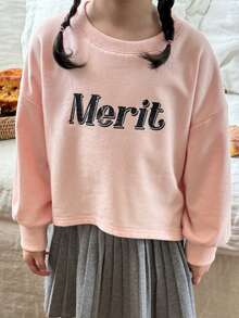 DAZY Young Girls Letter Print Sweatshirt - Pink - View 2