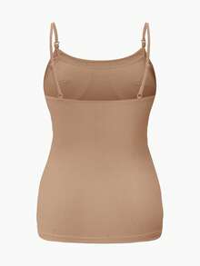 Modmama Camiseta interior de lactancia con sujetador incorporado, color blanco - Caqui - Ver 8