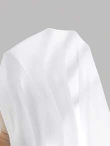 SHEIN Girlism Áo ba lỗ cổ xếp ly trơn màu cho bé gái tuổi teen, đen/trắng/đỏ, đa năng và thời trang - Nhiều màu - Xem 12