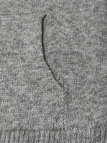 Franclia 女士刺绣马图案拉链连帽开衫和针织裤休闲两件套 - 淺灰色 - 查看 6