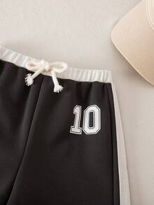 SHEIN Babygirl Casual Sporty Gray Loose Elastic Waist Pants - Grey - View 4