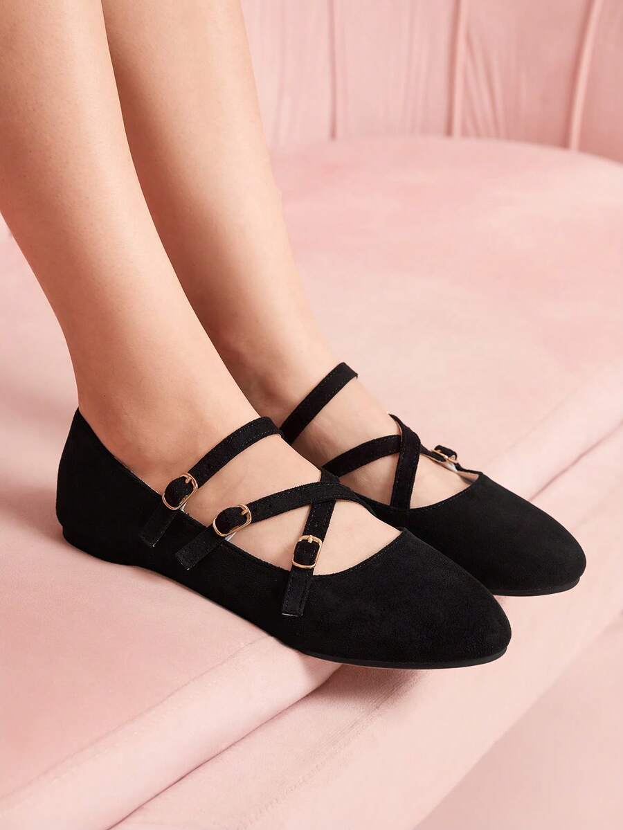 CUCCOO DOLLMOD Women's Casual Versatile Simple Flat Shoes - Black - View 1
