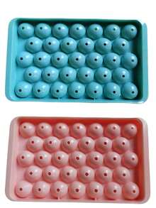 Khay làm đá bằng nhựa, có thể làm được 33 viên đá, thích hợp cho quán bar, gia đình và các loại đồ uống lạnh tự chế, khay/xô đá mùa hè, và dùng cho cốc, xô và khay đựng đồ uống mùa hè. - trái cam - Xem 9