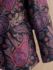 HIMLAND 2pcs Men's Casual Printed Suit Jacket And Pants Set Men Two Piece Jacket Suit Men S Silk Set Tuxedo Men Dashiki Suits Floral Suit Men Men Suits With Design