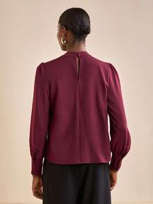 Zivah 2025秋冬新款音乐节、万圣节、圣诞节、复活节、西部风、游牧风、生日派对、毕业典礼、大学、学生、日常休闲、百搭、休闲、度假、邮轮、海滩、日光浴、爆款、街头服饰、婚礼宾客波西米亚风、通勤、早午餐、机场、派对、节日穿搭 - 酒紅色 - 查看 3