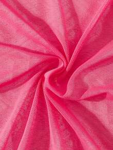 SHEIN Sparklyn Tween Girls One-Piece Swimsuit, New Stylish Printed Swimwear, Summer Flattering One-Piece Or Two Pieces Set, Beach Holiday Pink Bow Swimsuit Pink Sarong Skirt Tied Waist Swimwear Pink One Piece Swimsuit For Teen Girls Pink Beach Dress For 10 Year Olds Swimsuit Tween Pink - Pink - View 6