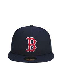 New Era Authentic Boston Red Sox 59FIFTY Fitted Men's Cap Navy / Red - Black - View 2