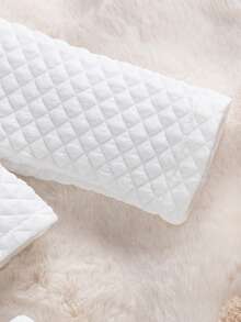 SHEIN Áo khoác có chi tiết vạt và quần short & áo hai dây cho bé gái - trắng - Xem 8