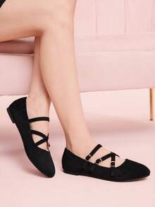 CUCCOO DOLLMOD Women's Casual Versatile Simple Flat Shoes - Black - View 3