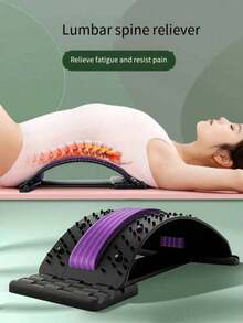 1PC Yoga Back Stretching Board PP NBR Material With Lumbar Support Spine Relaxation Fitness Equipment For Pilates Home Gym Workout Recovery