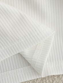 Franclia 春夏新款时尚无袖白色优雅装饰纽扣女式上衣 - 白色 - 查看 3