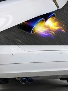 Universal Car Exhaust Tail Pipe Tip Stainless Steel Muffler Accessory SUV Truck Custom Fit Upgrade Easy Installation Vehicle Modification Enhancement - Multicolor - View 6