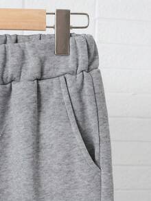 Vacaura 2pcs/Set Casual Hoodie & Jogger Pants Set, Printed Design, Suitable For Teen Boy's, Leisure Wear - Grey - View 7