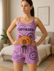 pijama mujer - Morado - Ver 2