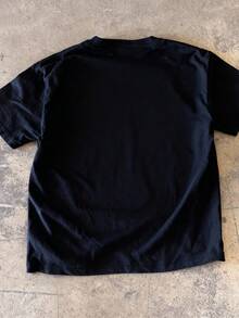 Manfinity Dauomo 时尚百搭圆领T恤，适合外穿，返校季、夏季，男士款，动物系列图案设计 - 藏蓝色 - 查看 2