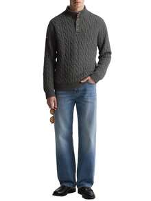 Superdry Men's Knitted Jumper Grey - Washed black - View 3