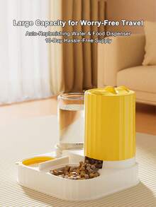 PETSIN 1个自动喂猫器，狗碗，宠物碗，猫碗二合一饮水器，猫碗，宠物用品 - 彩色 - 查看 4