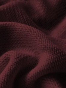 Elamini 秋季休闲针织背心，后背系带。 - 酒紅色 - 查看 5