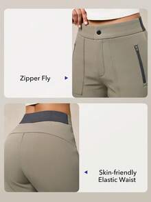 OutZeal AeroHeat Fleece Water Resistant Cargo Wide Leg Pants With Multiple Pockets - Grey - View 6