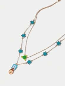 Rick and Morty X SHEIN Women Chain Necklaces - Gold - View 3