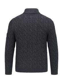 Men's Knitted Jumper Navy Blue - Marin - Visa 5