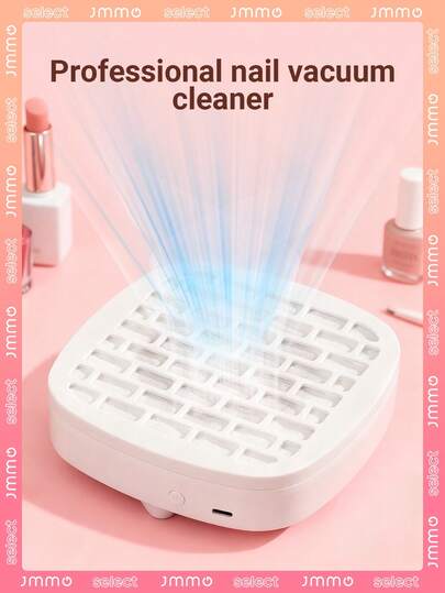 JMMO Nail Duster Collector, Nail Dust Collector For Acrylic Nails, Nail Dust Fan Nail Cleaner For Manicure - Nail Vacuum Cleaner Powerful Dust Extractor Low Noise,Gel Nails Polishing Salon Home Use