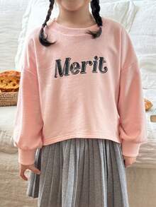 DAZY Young Girls Letter Print Sweatshirt - Pink - View 6