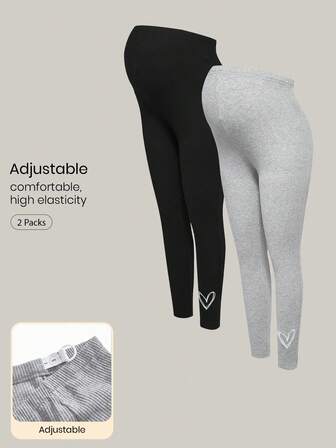 Modmama 秋季服装，秋装，孕妇秋冬服装，孕妇休闲爱心印花弹力腰打底裤，秋季孕妇紧身裤，孕妇打底裤，罗纹孕妇打底裤，灰色打底裤，黑色孕妇打底裤，孕妇裤，孕妇打底裤，高弹力打底裤，罗纹打底裤，2条装孕妇休闲打底裤，爱心刺绣打底裤，女士打底裤，可调节腰围打底裤，女士打底裤，女士运动裤，刺绣打底裤，爱心刺绣打底裤，可调节打底裤，2条装打底裤，女士打底裤