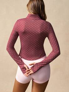 VARSIVA Luźna, dopasowana kurtka sportowa damska z długim rękawem i zapięciem na suwak w groszki - Wielokolorowe - Zobacz 6