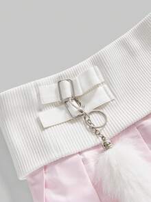 ROMWE Avant Y2K复古夜店电子音乐派对短款外套和迷你裙两件套，女士秋冬装 - 粉色 - 查看 8