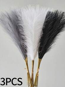 12/24pcs Faux Pampas Grass Artificial Reeds Large Tall Fluffy Artificial Fake Flower Bulrush Reed Grass Artificial Plants Boho Decor For Wedding Party Decoration, Home Living Room Bedroom Decor, Vase Arrangement, DIY Photoshoot Props Gifts Birthday Graduation,Fall Decor,Autumn - Multicolor - View 8