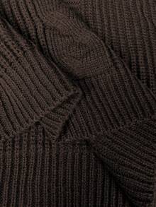 Rafferiza Women's Autumn/Winter High Collar Ruffle Hem Knitted Vest - Coffee Brown - View 8